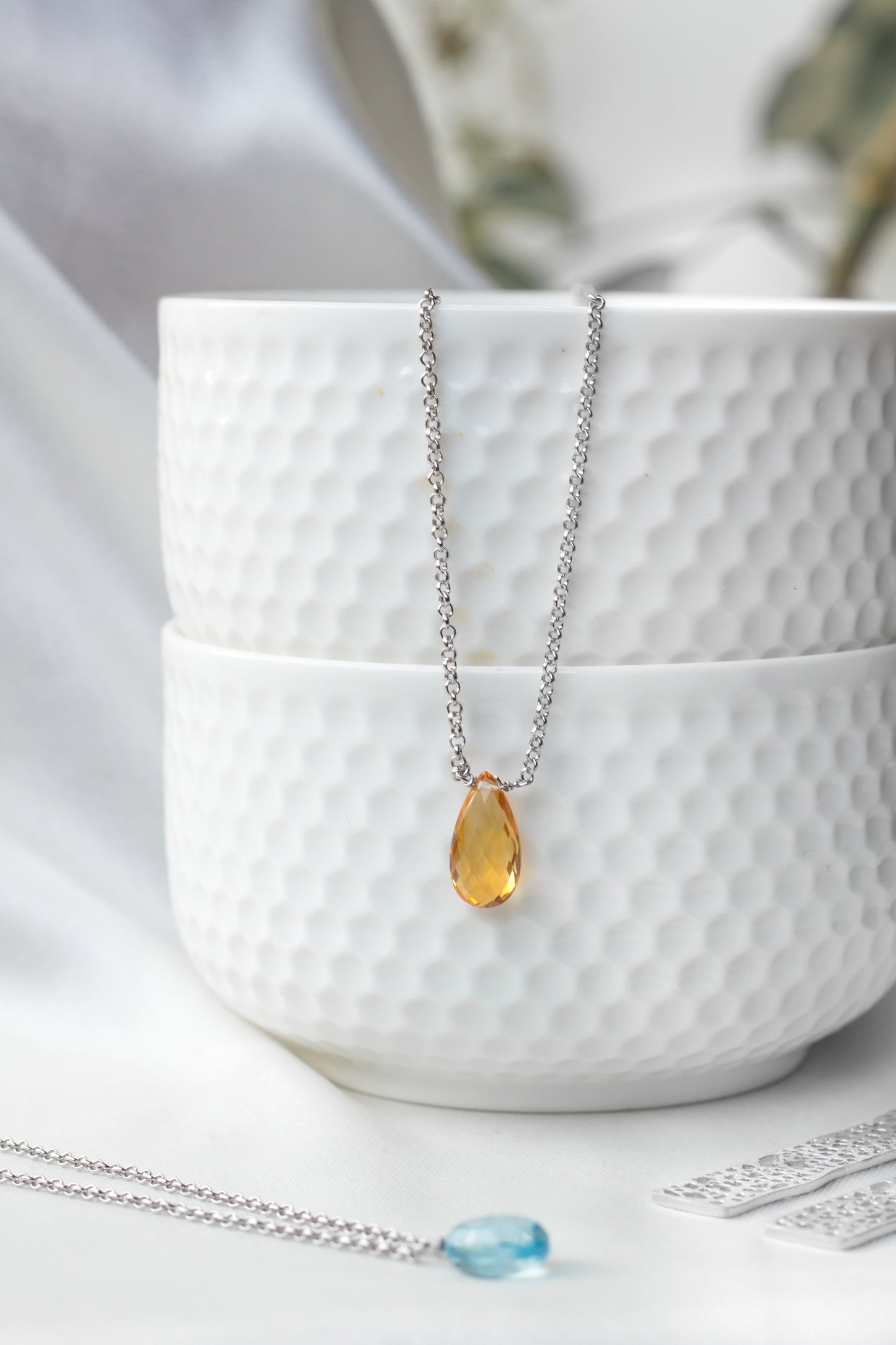 Citrine Drop Necklace