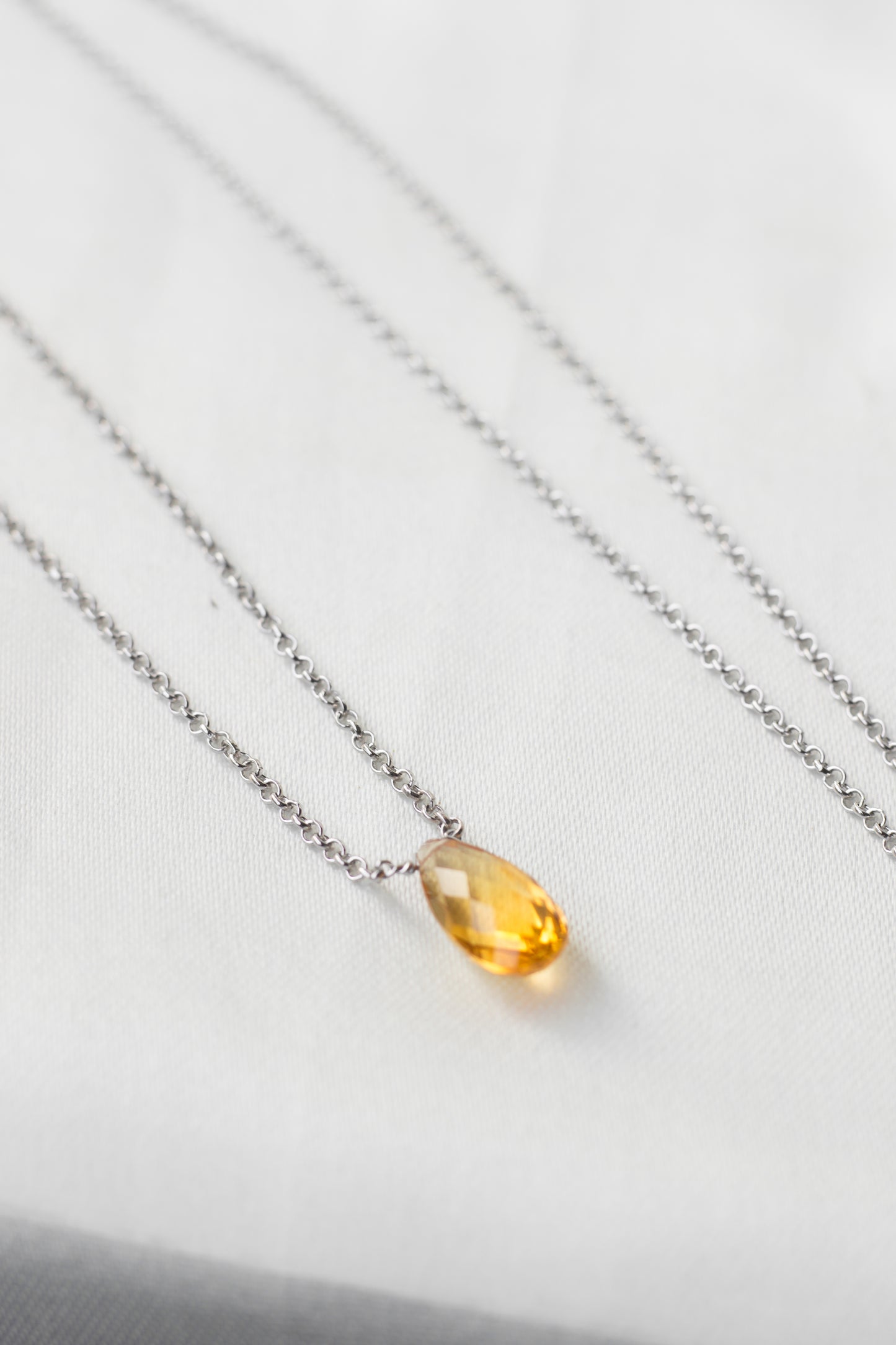 Citrine Drop Necklace