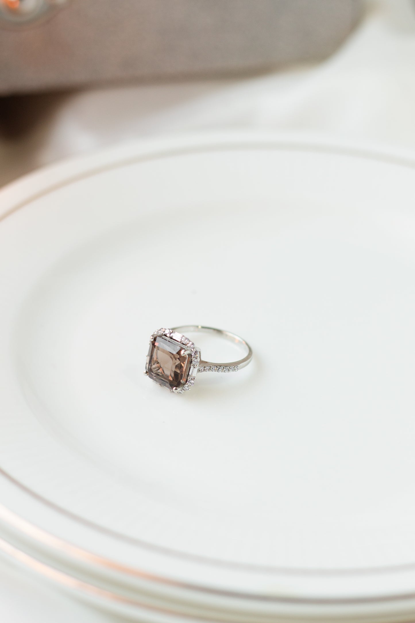 Smoky Essence Statement Ring