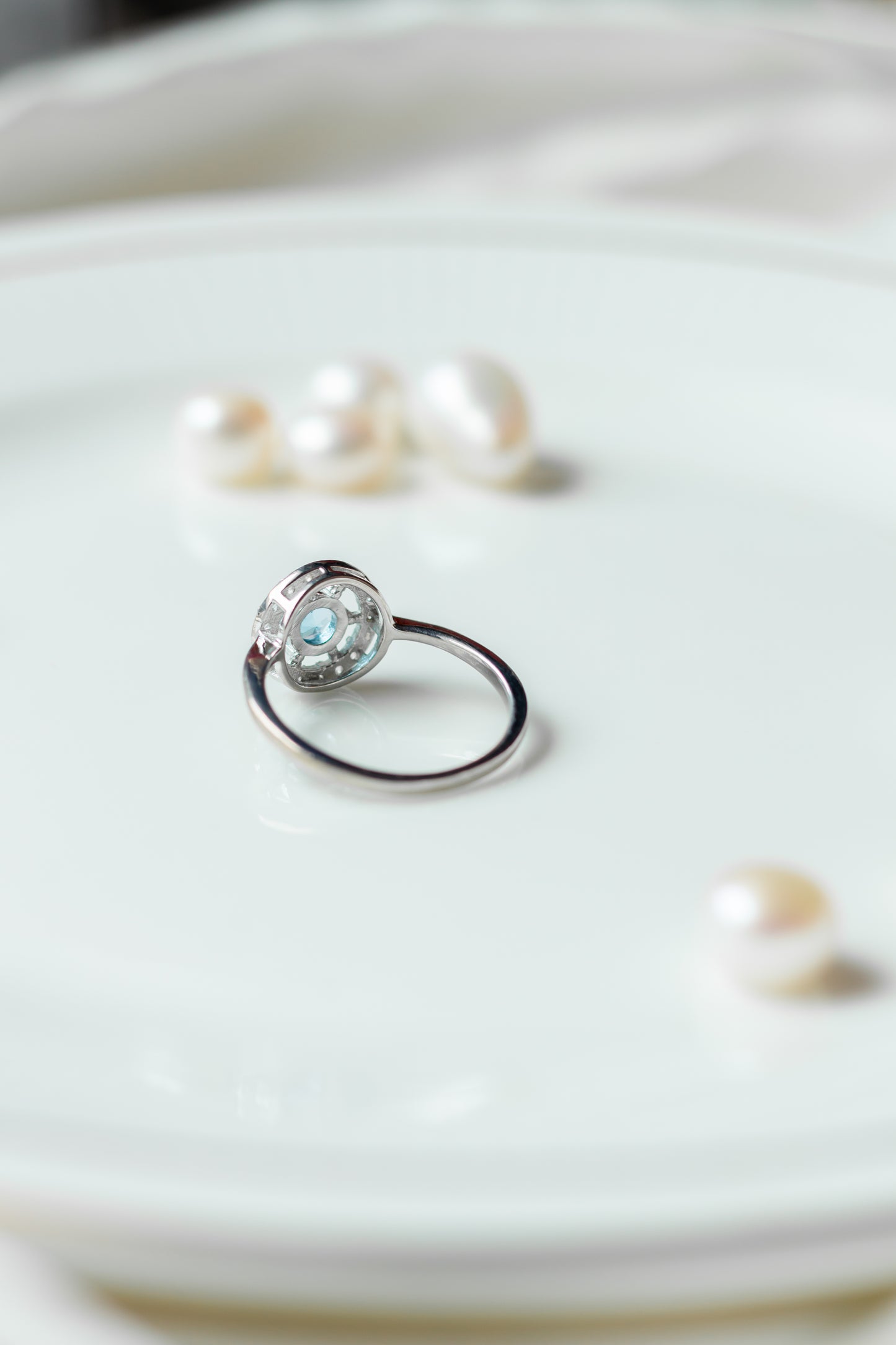 Minimalist Swiss Blue Topaz Ring