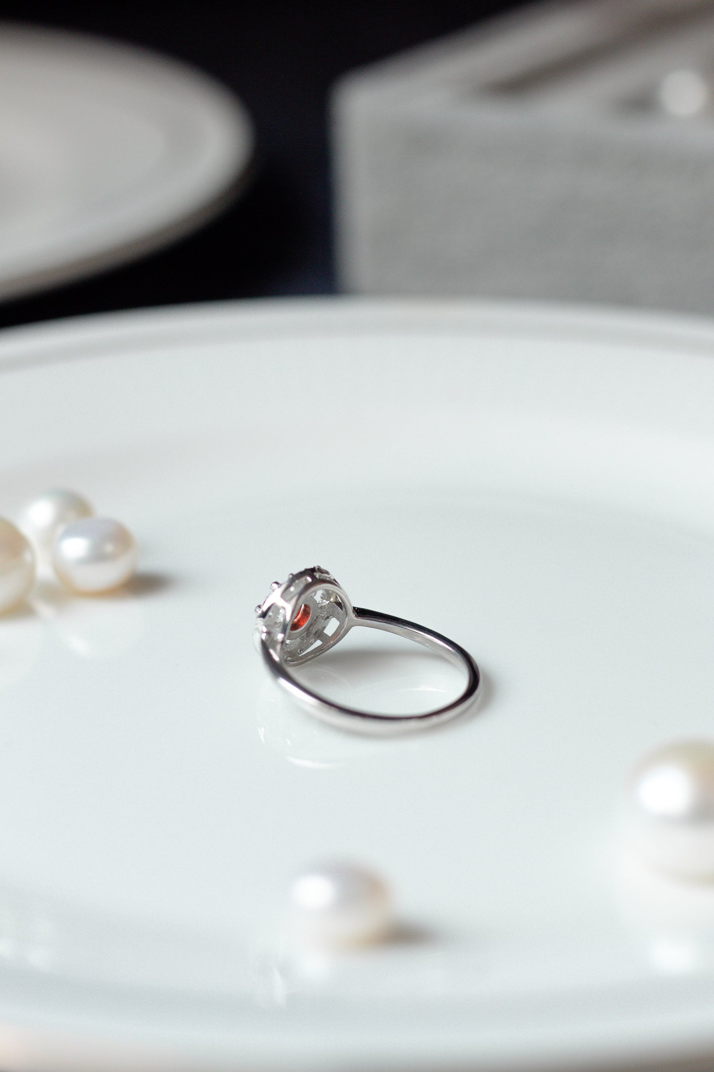 Minimalist Garnet Ring