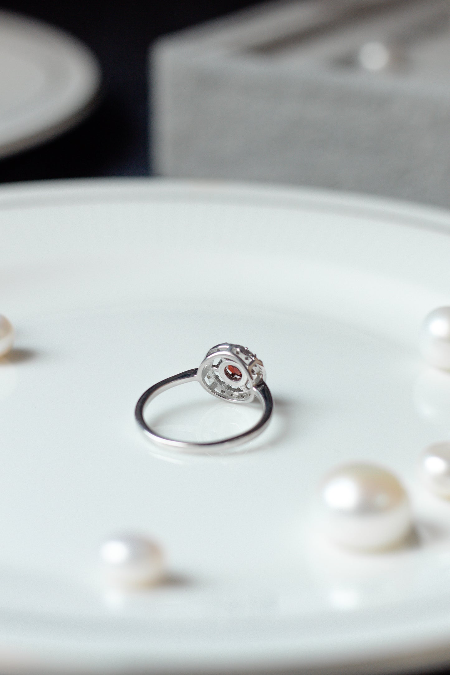 Minimalist Garnet Ring