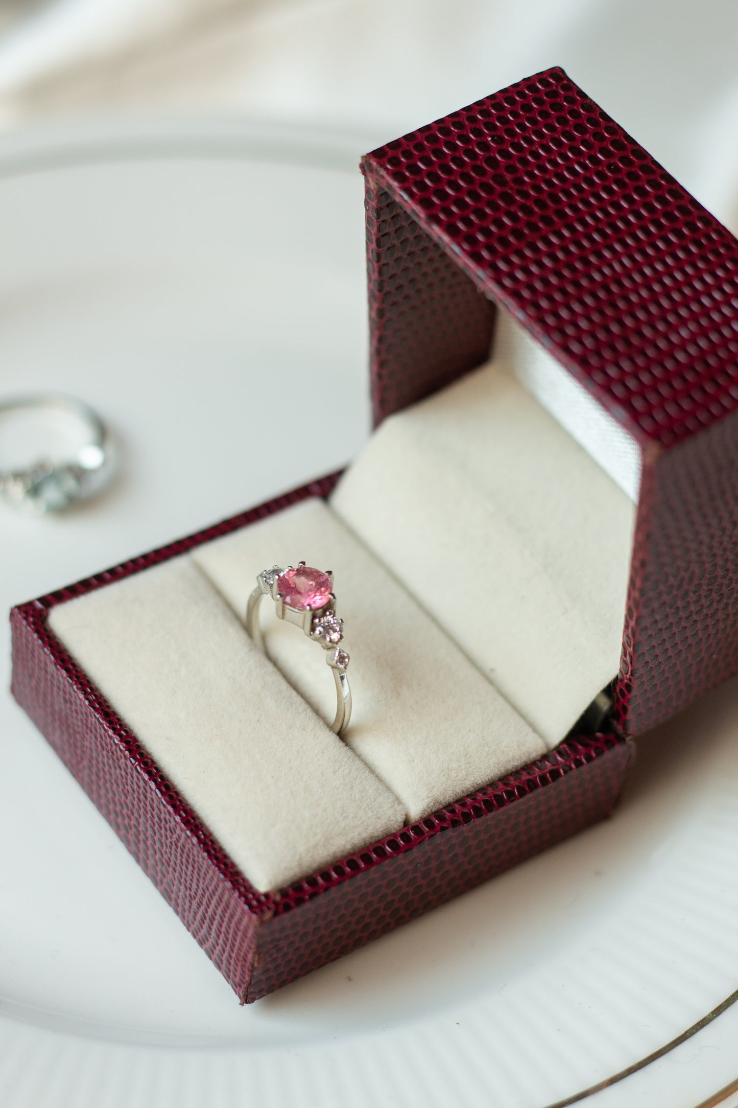 Pink Tourmaline Stacking Ring