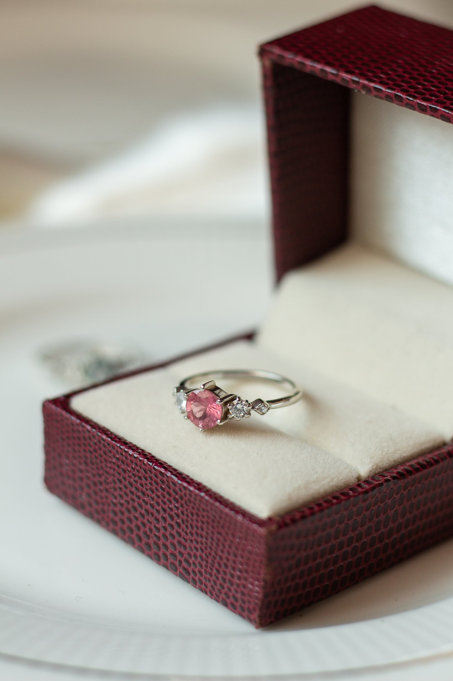 Pink Tourmaline Stacking Ring