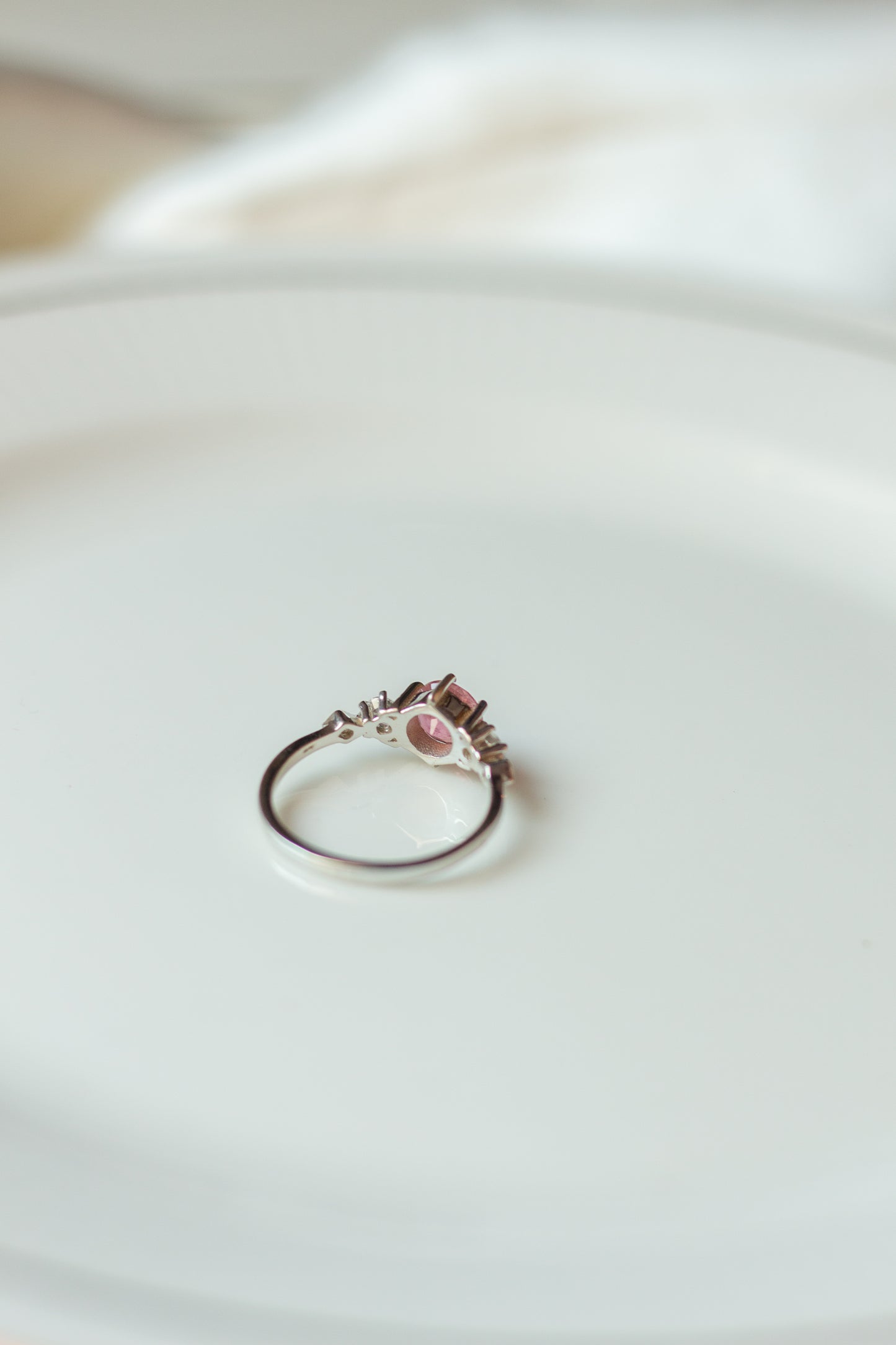 Pink Tourmaline Stacking Ring