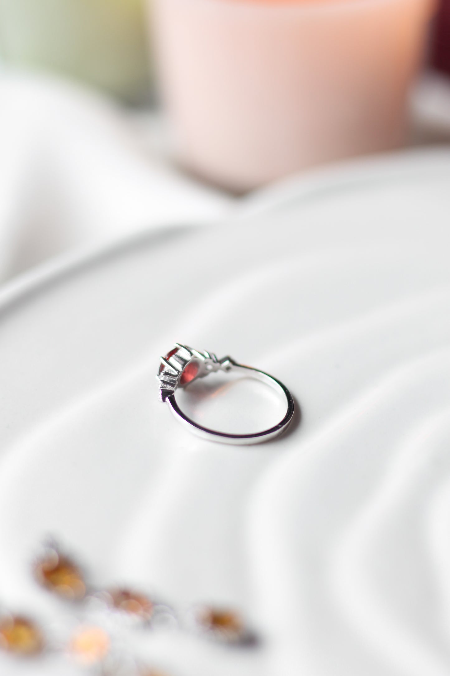 Red Garnet Stacking Ring