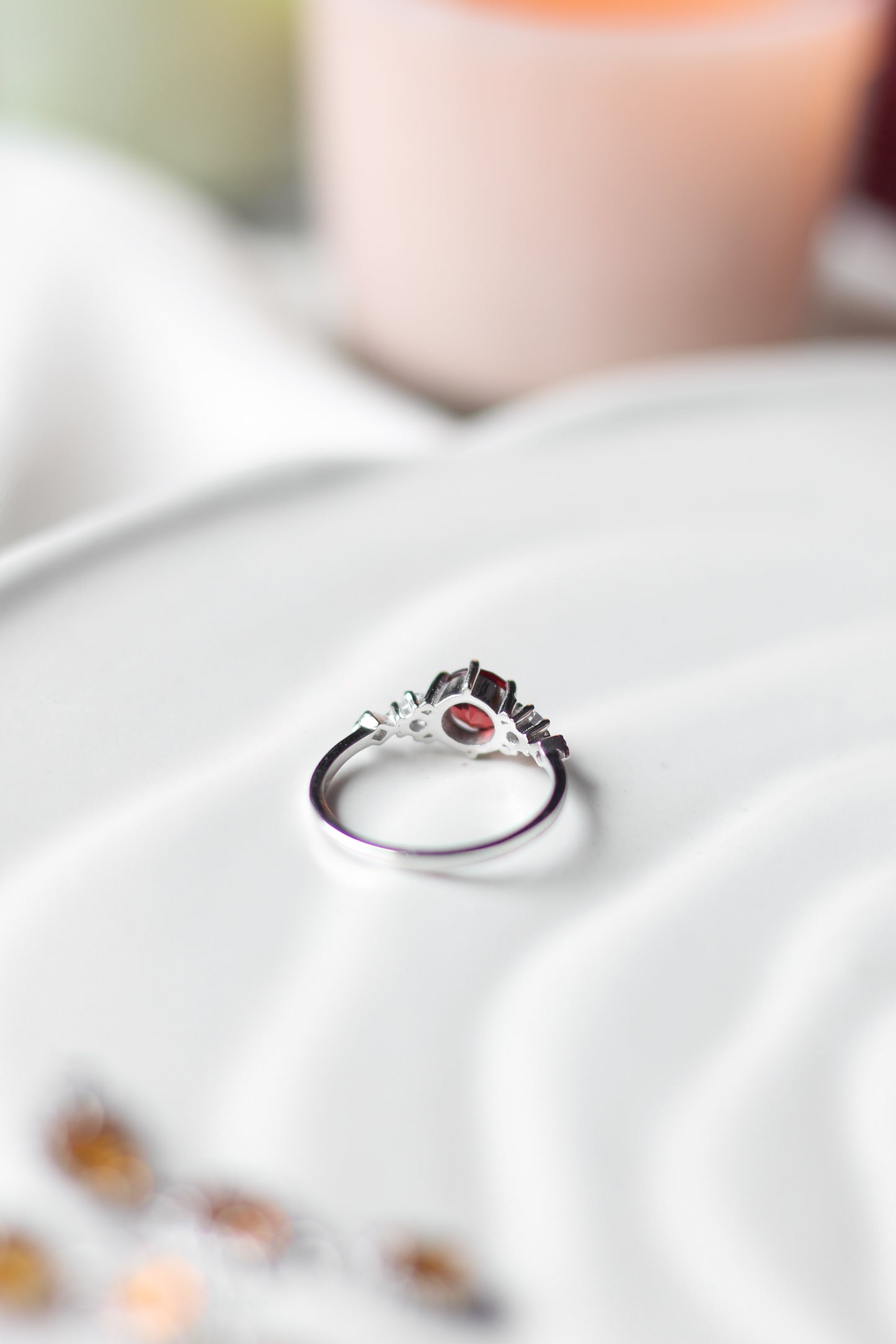Red Garnet Stacking Ring