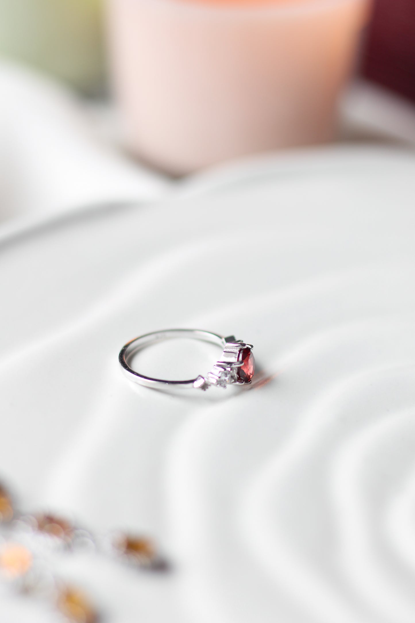 Red Garnet Stacking Ring