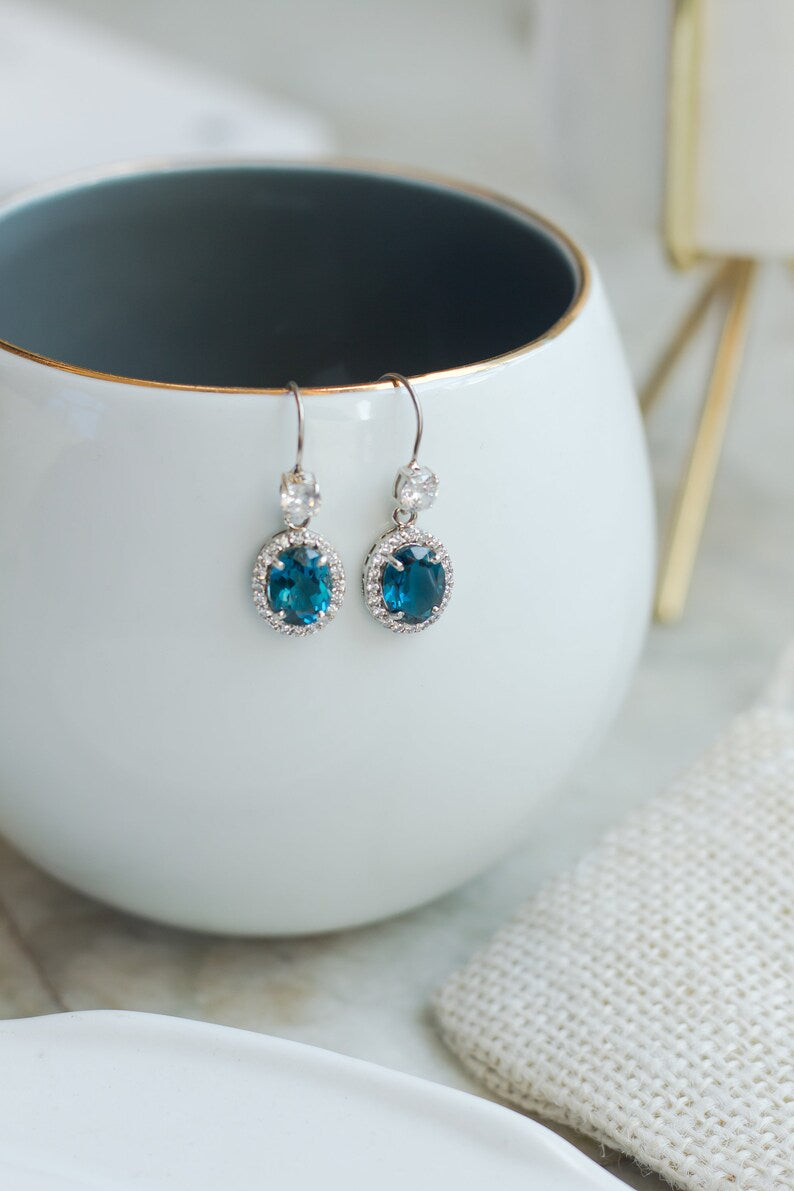London Blue Topaz Twilight Danglers