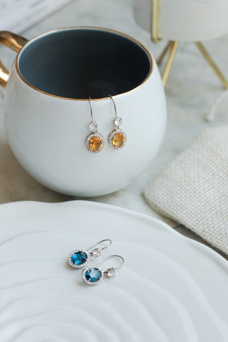 London Blue Topaz Twilight Danglers