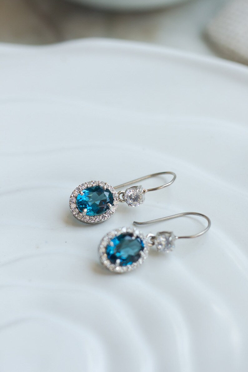 London Blue Topaz Twilight Danglers