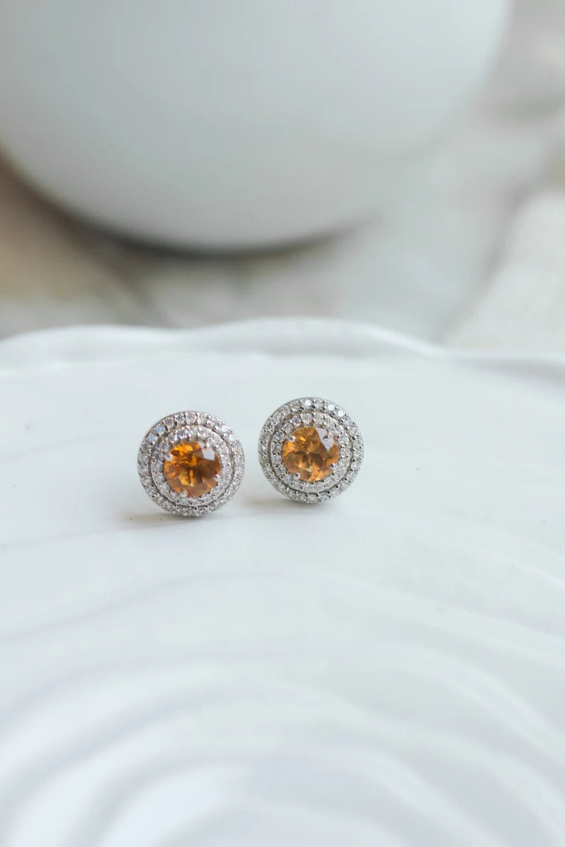 Golden Glow Halo Studs