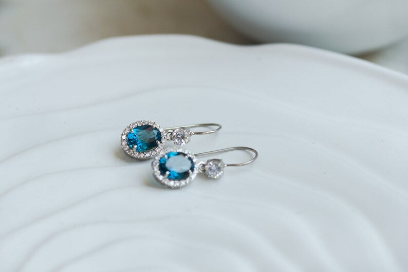 London Blue Topaz Twilight Danglers