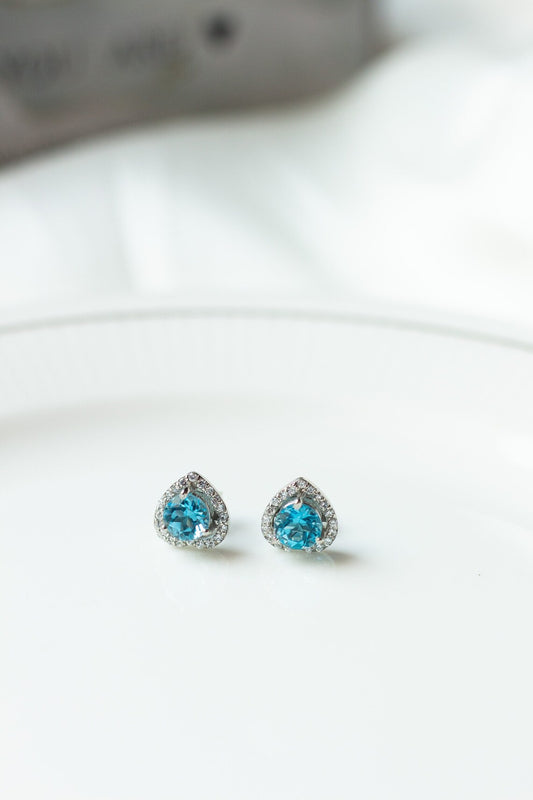 Swiss Blue Breeze Studs