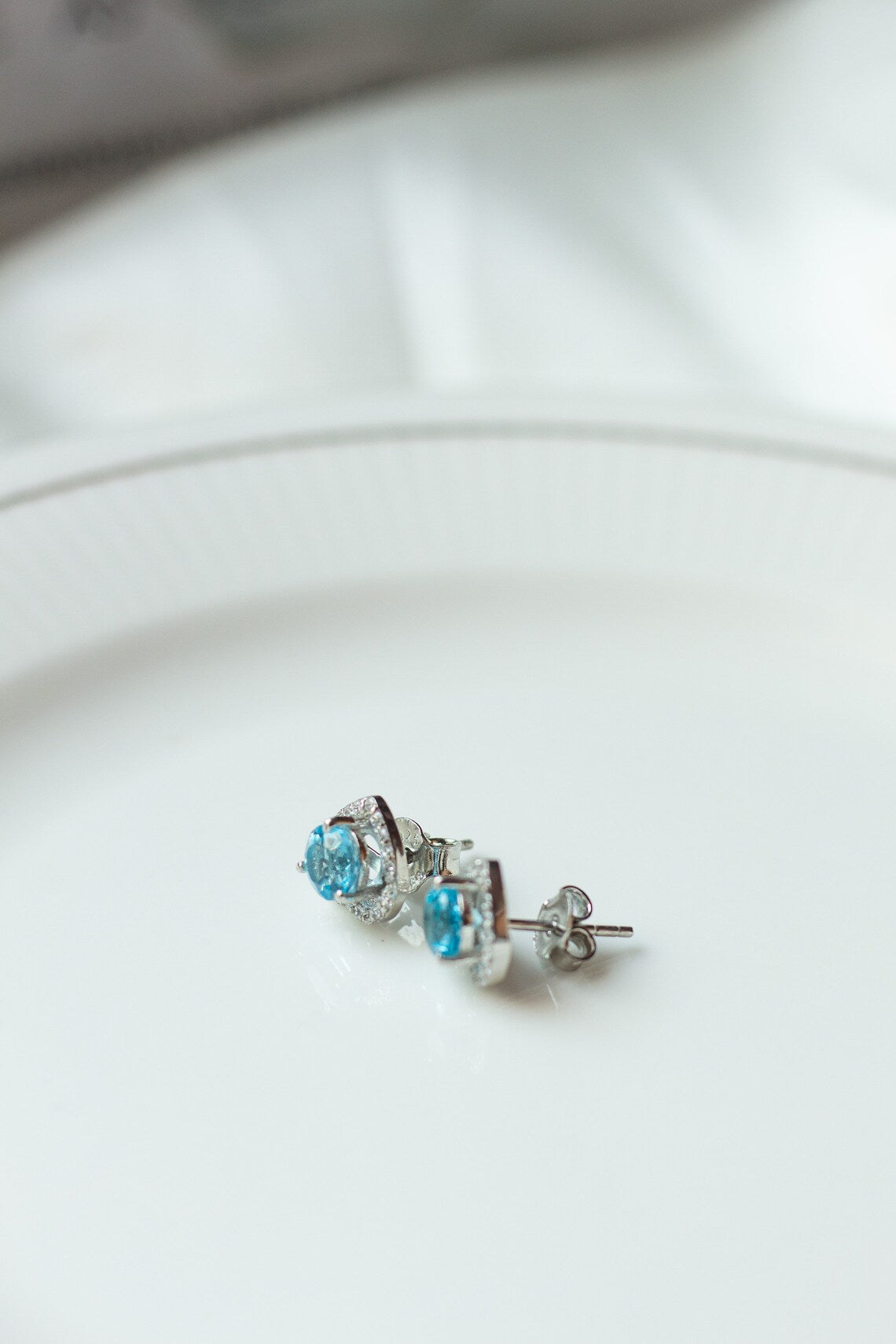 Swiss Blue Breeze Studs