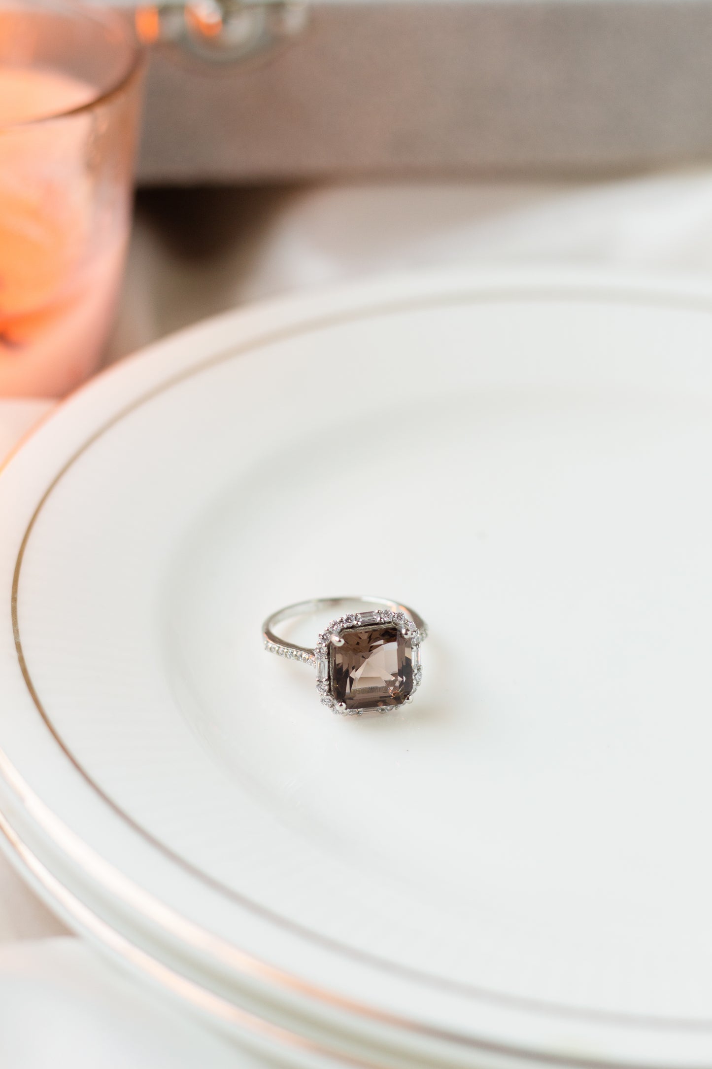 Smoky Essence Statement Ring