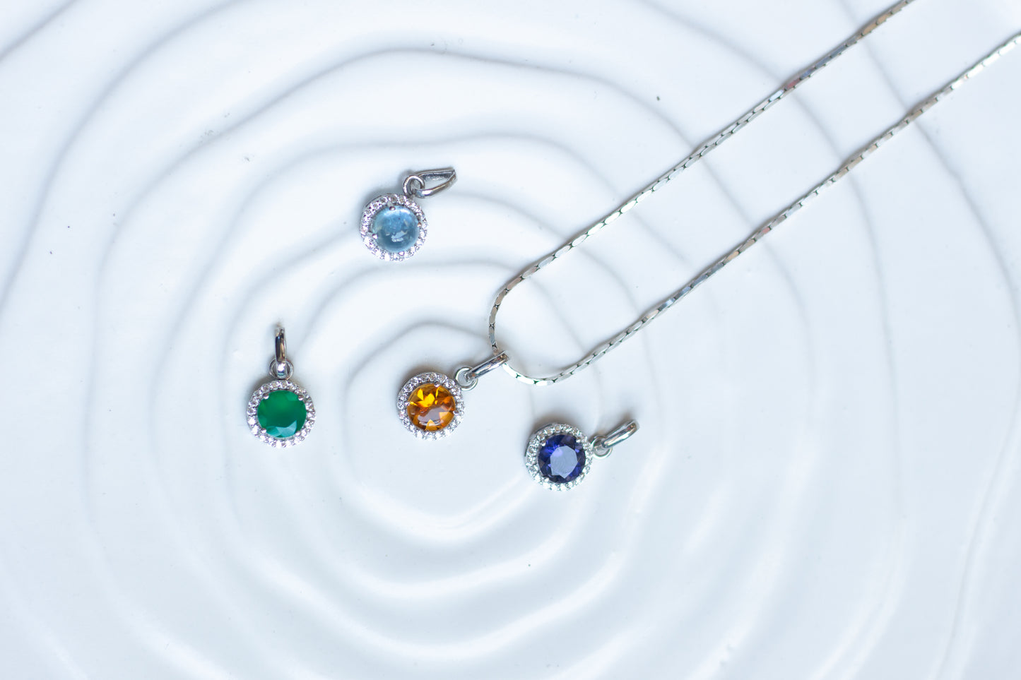 Citrine Halo Pendant