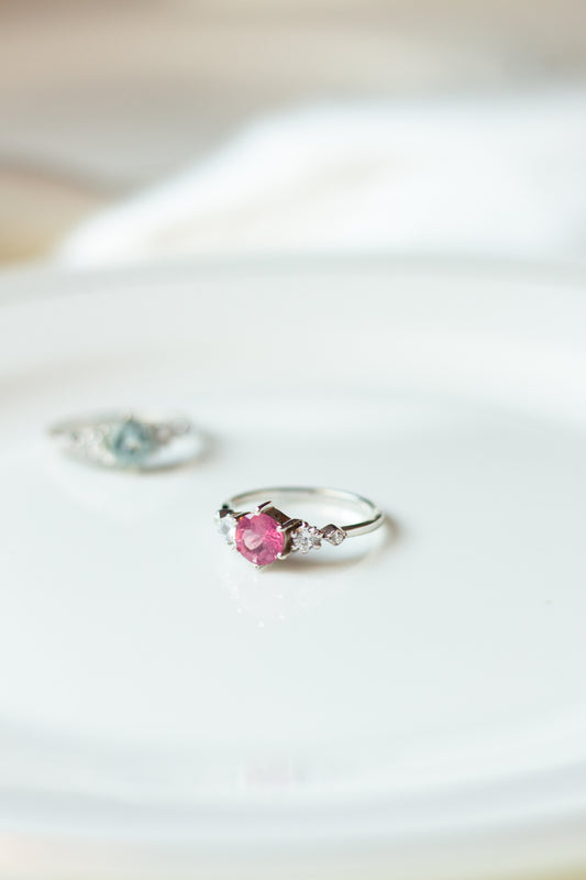 Pink Tourmaline Stacking Ring