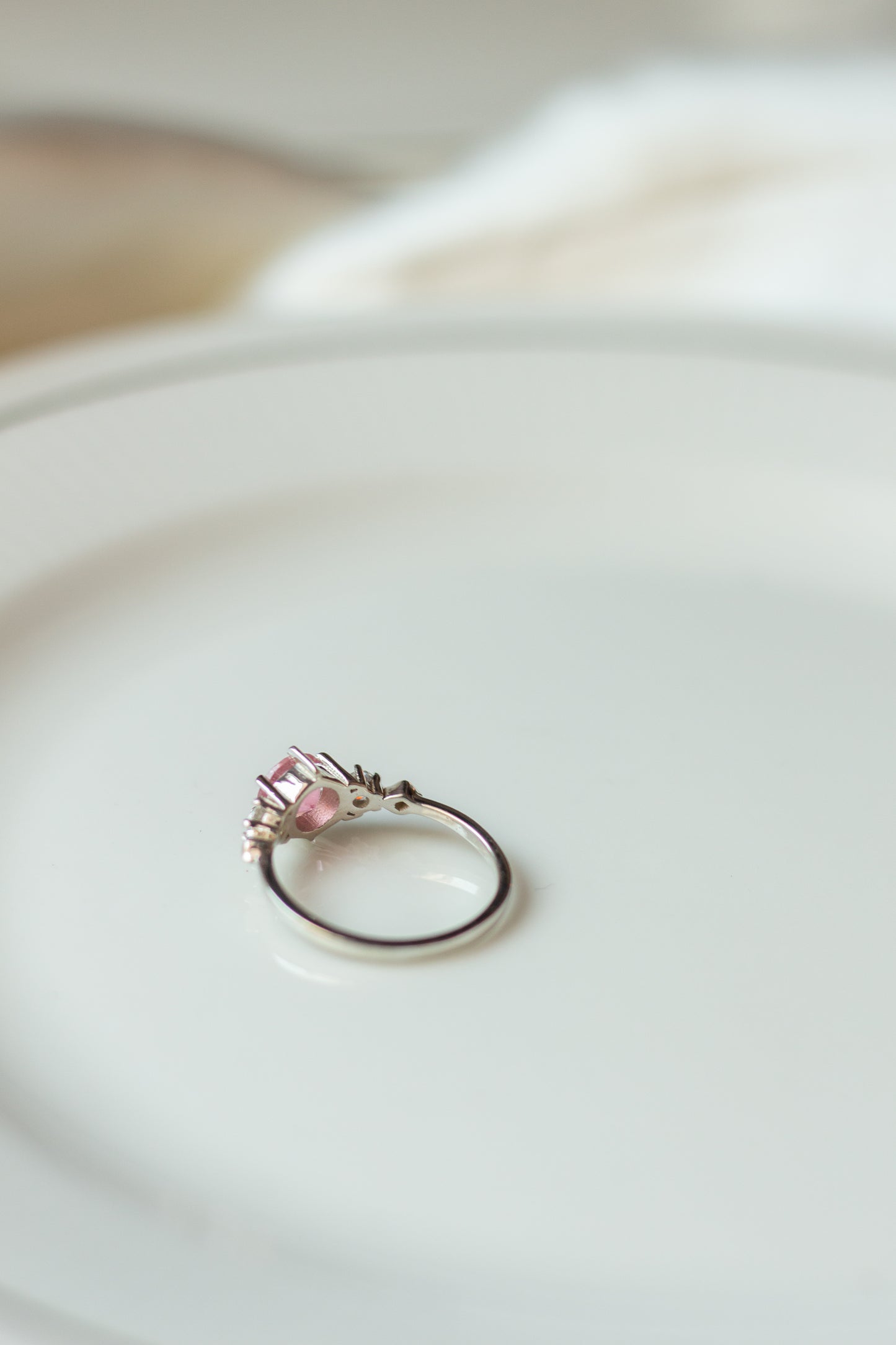Pink Tourmaline Stacking Ring
