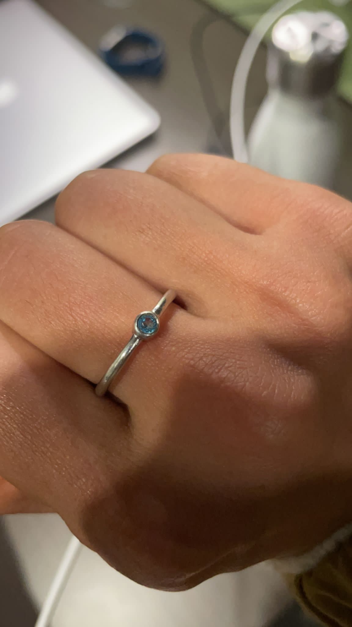 Sleek Birthstone Stack