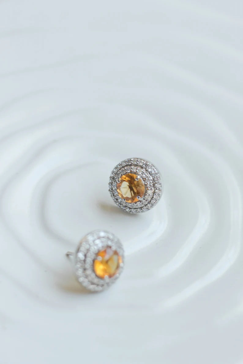 Golden Glow Halo Studs