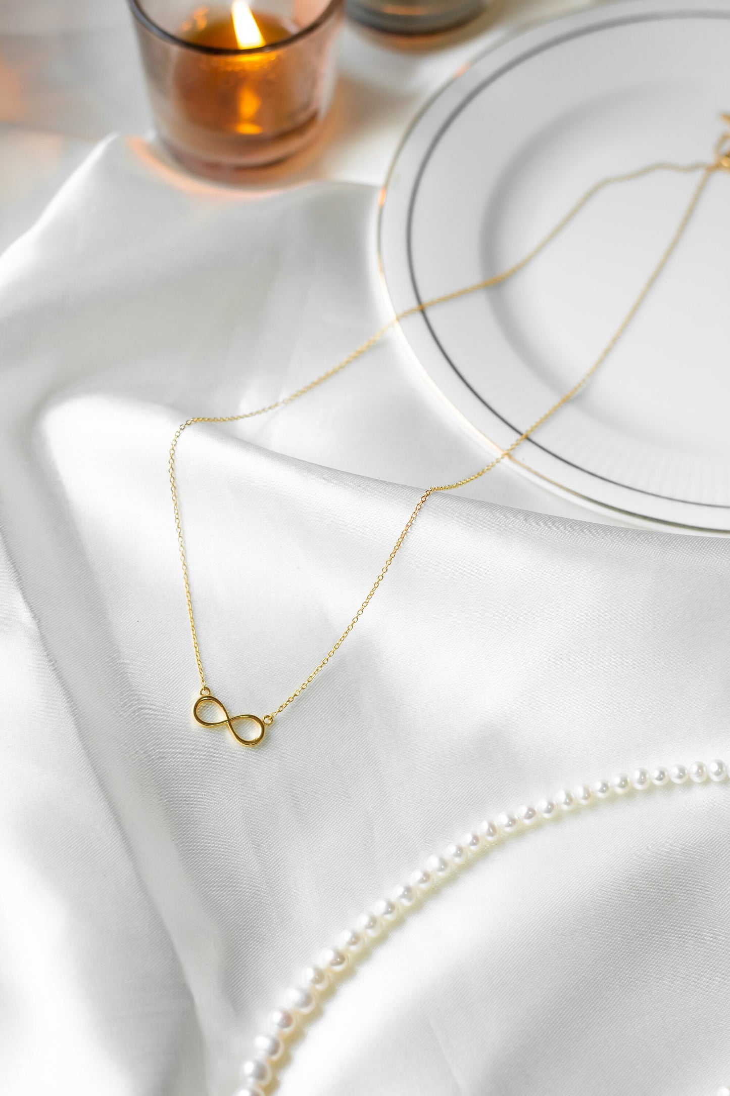 Dainty Silver Infinity Necklace